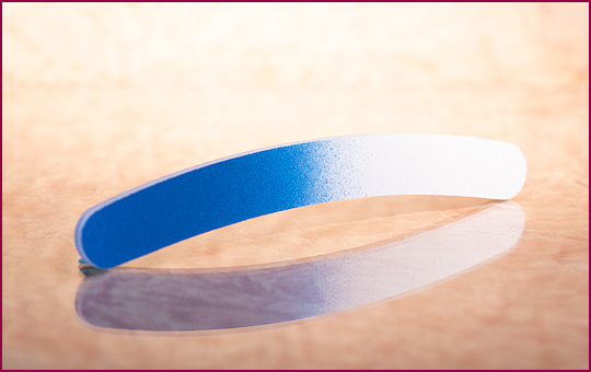 Blue & White Boomerang Feile 100 / 180 grit 