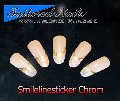 Chrom Smileline Sticker silber | Form 1