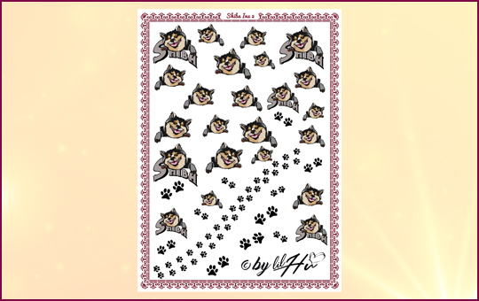 Nail Wraps Shiba Black 