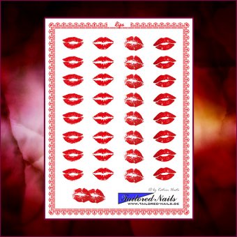 Nail Wraps Lips 