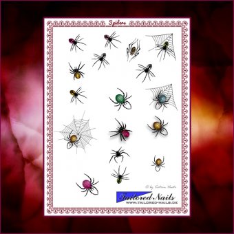 Nail Wraps Spiders 