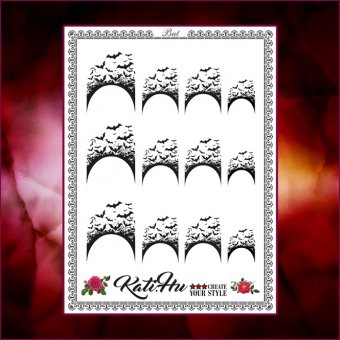 Nail Wraps Bat French 