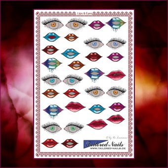 Nail Wraps Eyes & Lips 