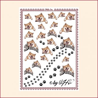 Nail Wraps Shiba Inu 