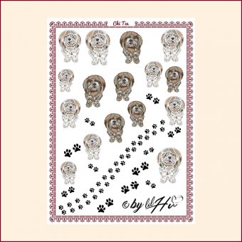 Nail Wraps Shih Tzu 