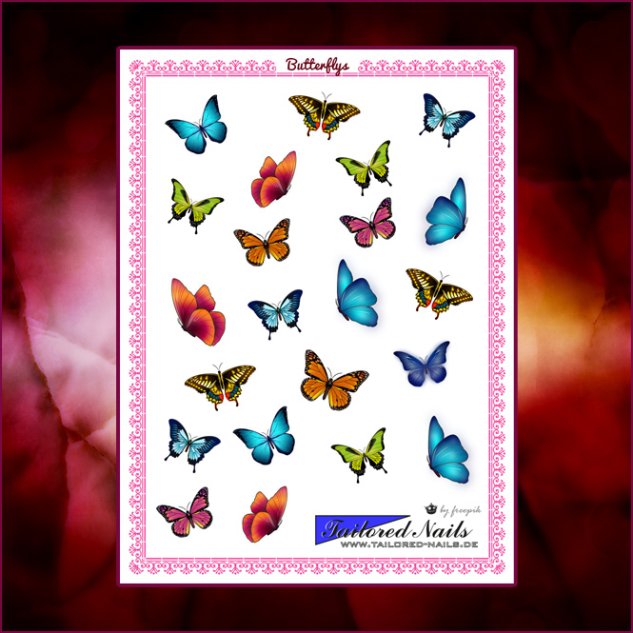 Nail Wraps Butterflys 