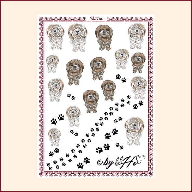 Nail Wraps Shih Tzu 