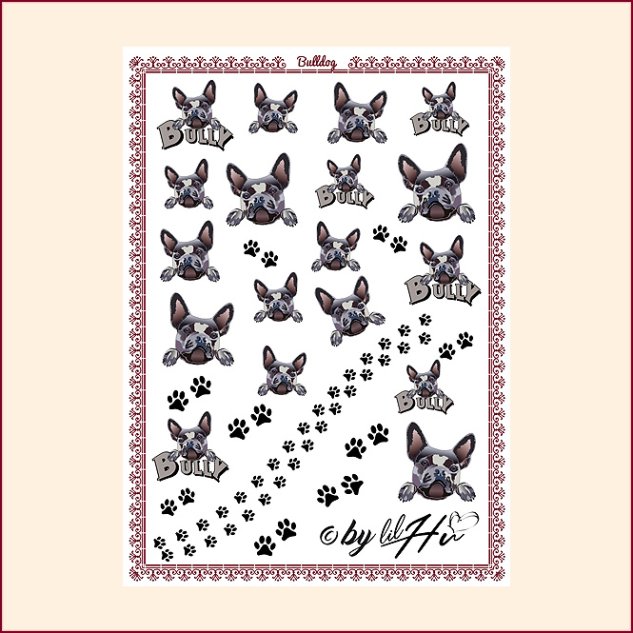 Nail Wraps Bulldogge 