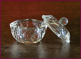 Dappen Dish Glas mit Deckel rund 