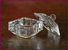 Dappen Dish Glas mit Deckel eckig 