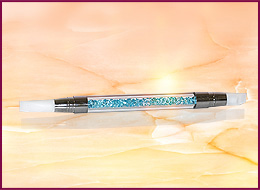 Strass-Pinsel türkis mit Silicone Spitze 