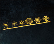 Einlegemotive Schneeflocken 