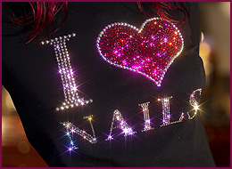 Strass Shirt I Herz Nails 