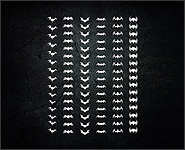 Chrom Sticker Fledermaus silber