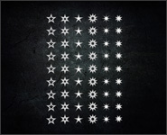 Chrom Sticker Stern silber