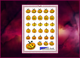 Nail Wraps Pumpkins 