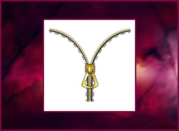 Nail Wraps Zipper metallic gold