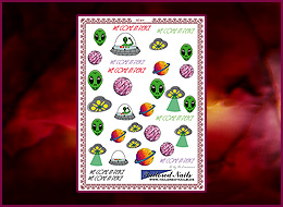 Nail Wraps Aliens 