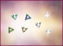Rhinestone Triangle multicolor